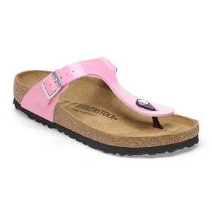 BIRKENSTOCK BIRKENSTOCK GIZEH BF PATENT CANDY PINK BLACK<br>