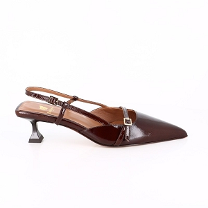 BOBBIES BOBBIES REEM GANACHE CUIR VERNI FROISSE<br>