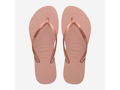 HAVAIANAS HAVAIANAS SLIM LOGO METALLIC CROCUS ROSE GOLDEN BLUSH<br>