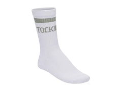 BIRKENSTOCK BIRKENSTOCK CHAUSSETTES CREW STRIPE WHITE PURE SAGE<br>