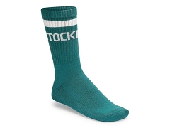 BIRKENSTOCK BIRKENSTOCK CHAUSSETTES CREW STRIPE RETRO GREEN EGGSHELL<br>