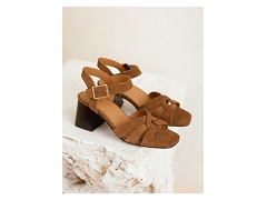 BOBBIES BOBBIES ESTHER CAMEL CUIR SUEDE<br>