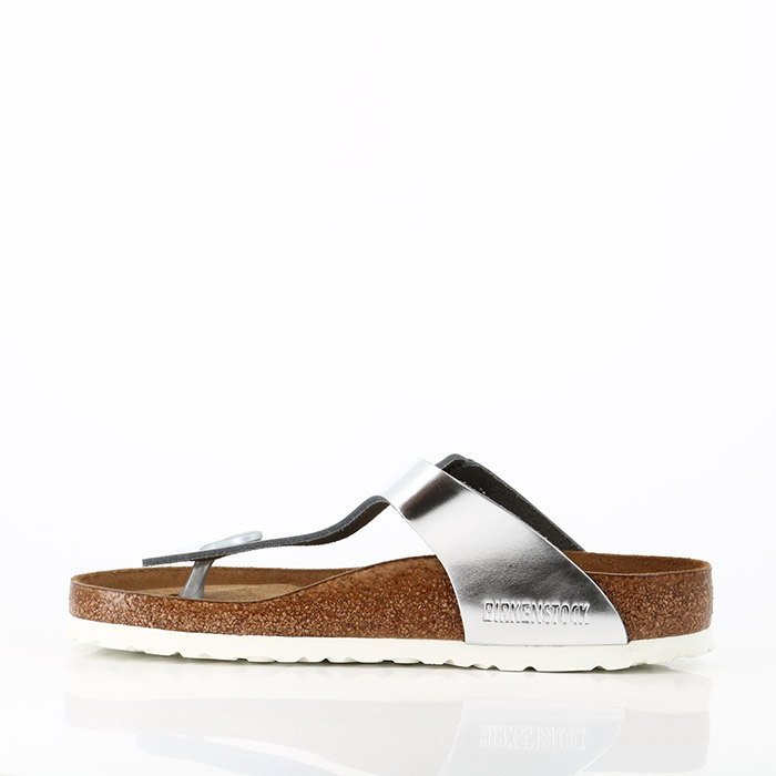 Birkenstock chaussures birkenstock gizeh cuir metallic silver argent1111001_2