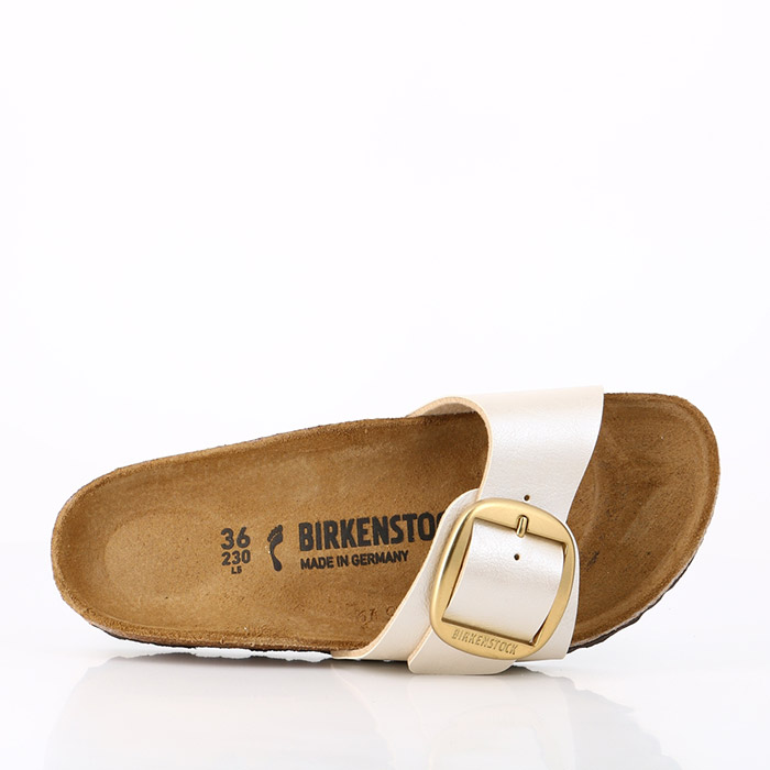 Birkenstock chaussures birkenstock madrid big buckle graceful pearl white blanc