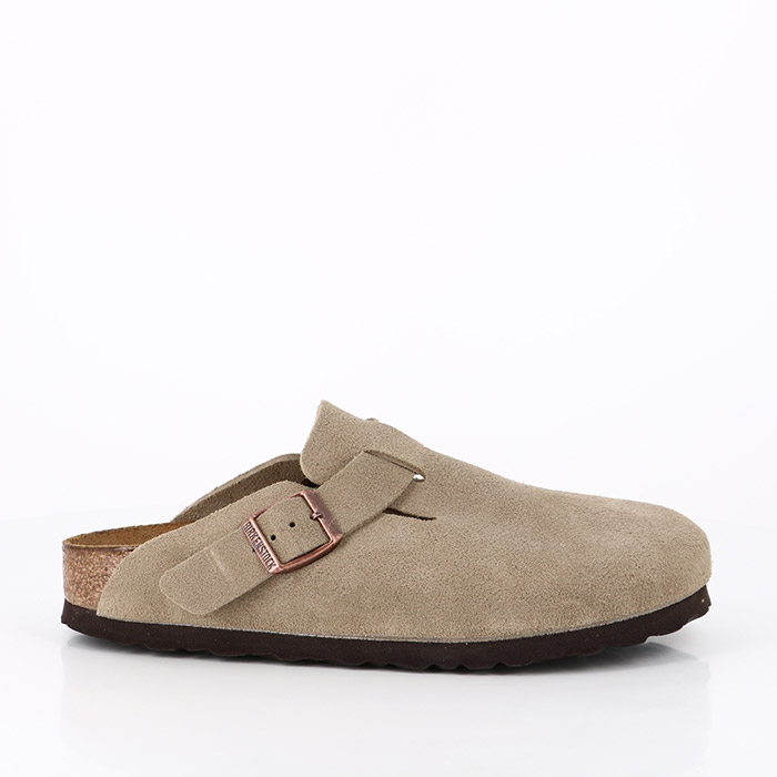 Birkenstock chaussures birkenstock boston sfb cuir suede taupe marron