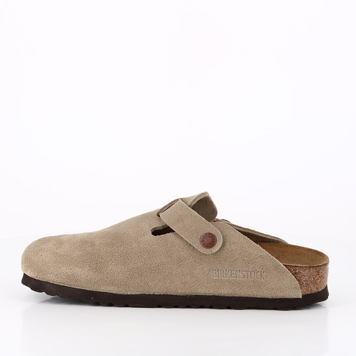 Birkenstock chaussures birkenstock boston sfb cuir suede taupe marron1508501_3