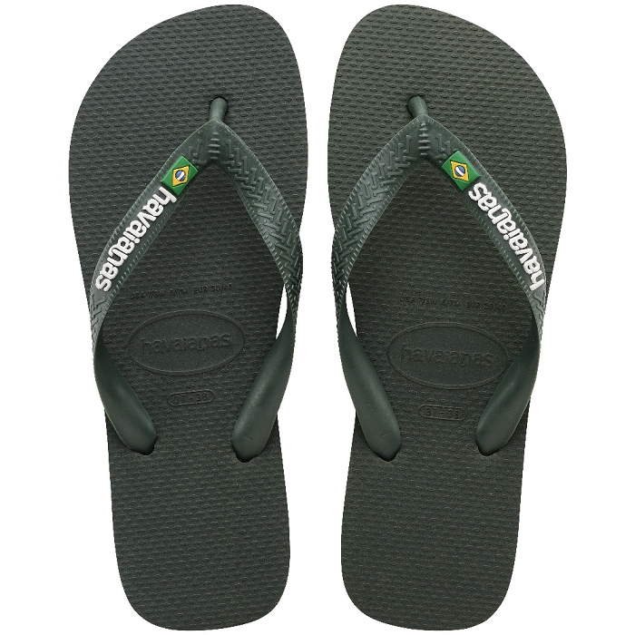 Havaianas chaussures havaianas brasil logo green olive green olive 