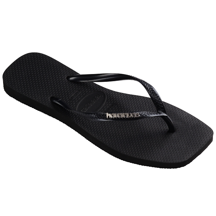 Havaianas chaussures havaianas slim square logo metallic black silver 6014801_2