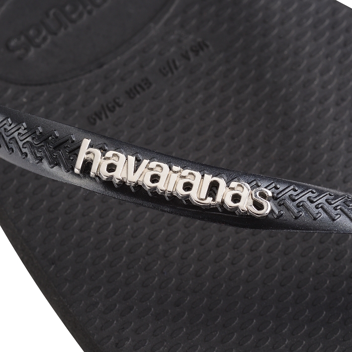 Havaianas chaussures havaianas slim square logo metallic black silver 6014801_4