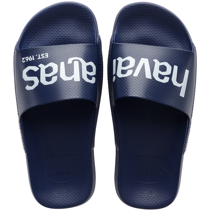 Havaianas chaussures havaianas slide classic logomania navy blue navy blue 