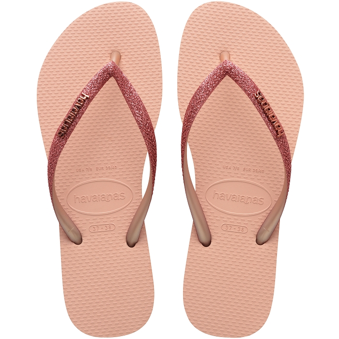 Havaianas chaussures havaianas slim glitter pink pink 