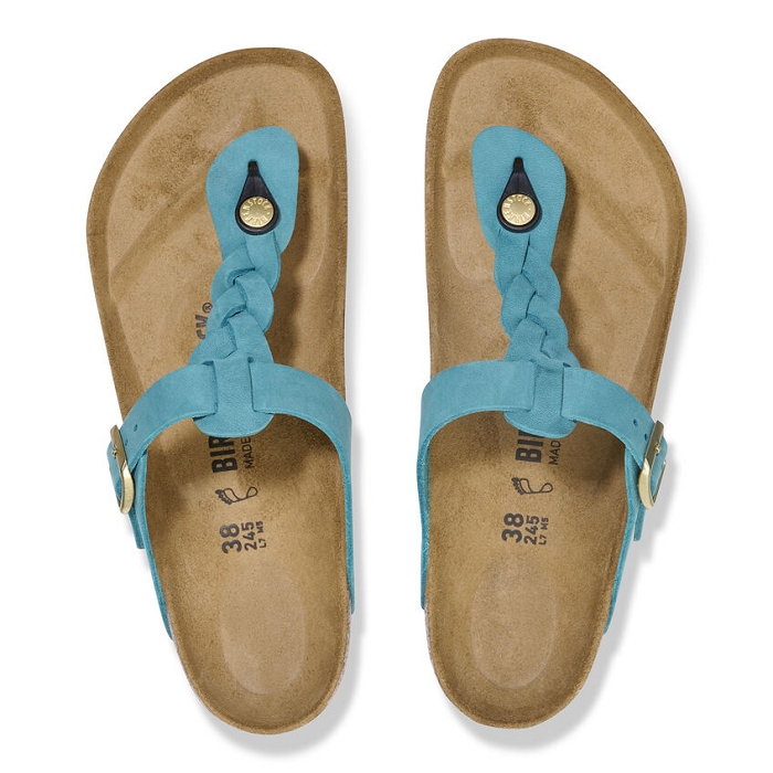 Birkenstock chaussures birkenstock gizeh cuir baided biscay bay bleu9123001_3