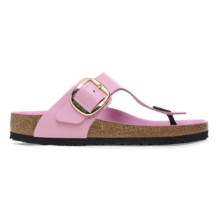 Birkenstock chaussures birkenstock gizeh big bukle cuir high shine fon pink hex rose9123501_2