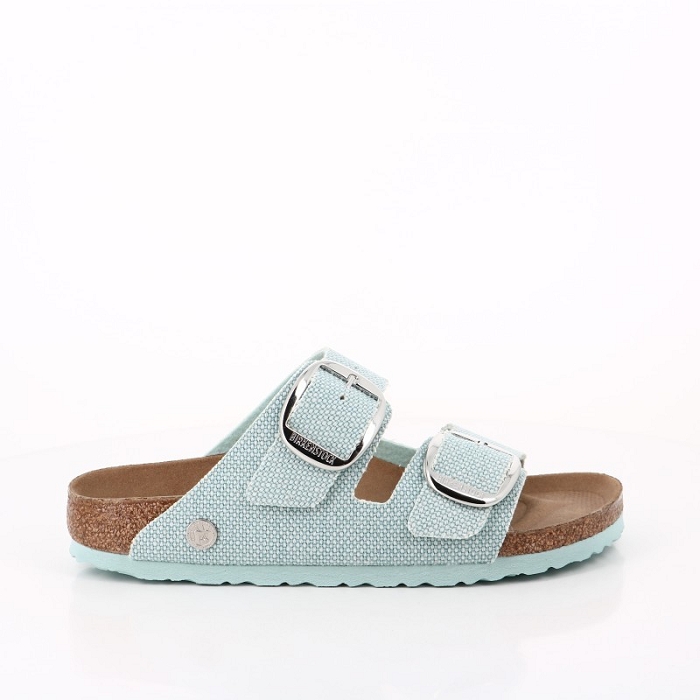 Birkenstock chaussures birkenstock arizona big buckle vegan rough canvas surfgreen tex 