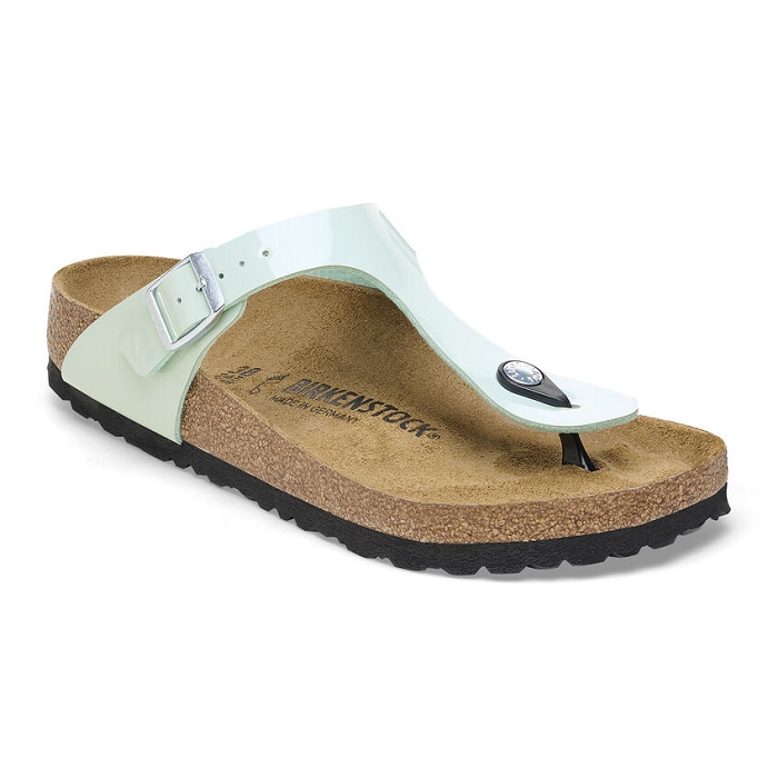 Birkenstock chaussures birkenstock gizeh bf patent surf green 