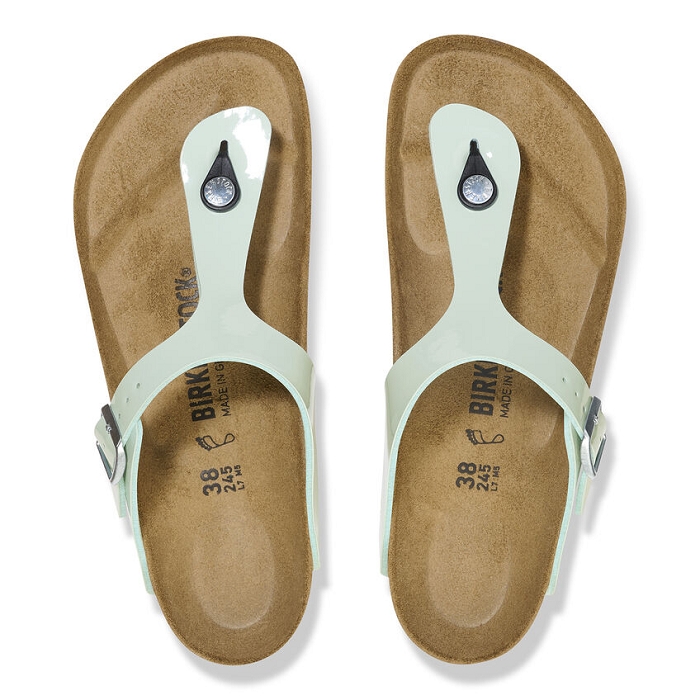 Birkenstock chaussures birkenstock gizeh bf patent surf green 9128001_3