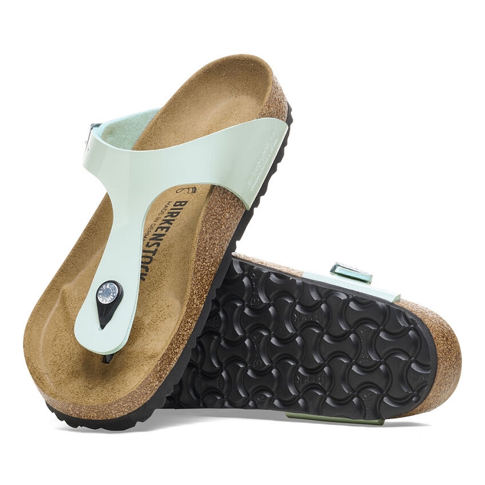 Birkenstock chaussures birkenstock gizeh bf patent surf green 9128001_4