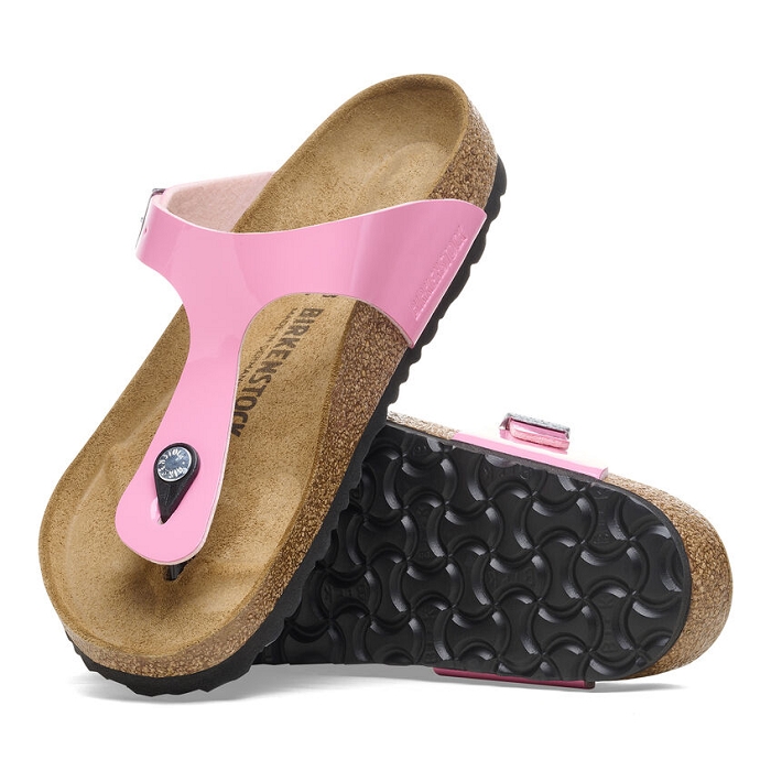 Birkenstock chaussures birkenstock gizeh bf patent candy pink black 9128101_4