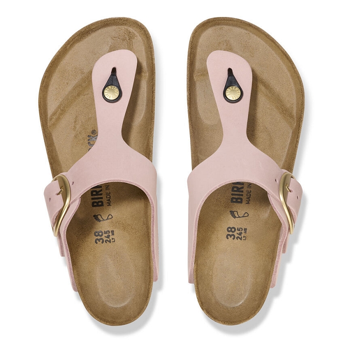 Birkenstock chaussures birkenstock gizeh big buckle cuir soft pink 9128301_3