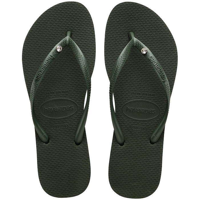 Havaianas chaussures havaianas slim crystal sw ii olive green 