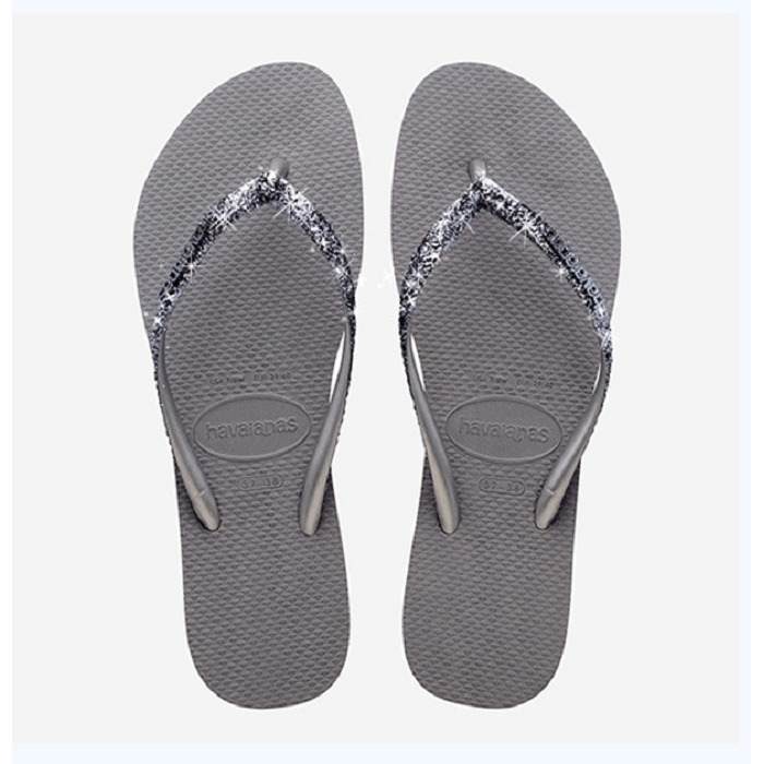 Havaianas chaussures havaianas slim glitter ii grey graphite 