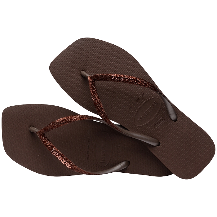 Havaianas chaussures havaianas slim square glitter dark brown 9141101_3
