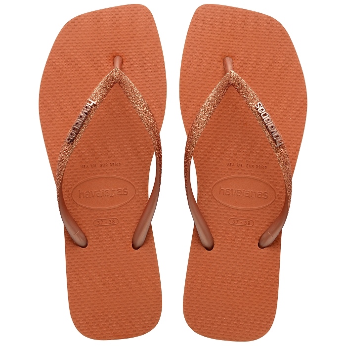 Havaianas chaussures havaianas slim square glitter cerrado orange 