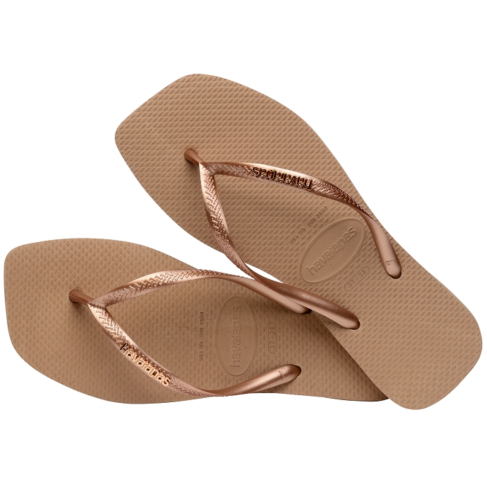 Havaianas chaussures havaianas slim square logo metallic rose gold rose gold 9141401_3