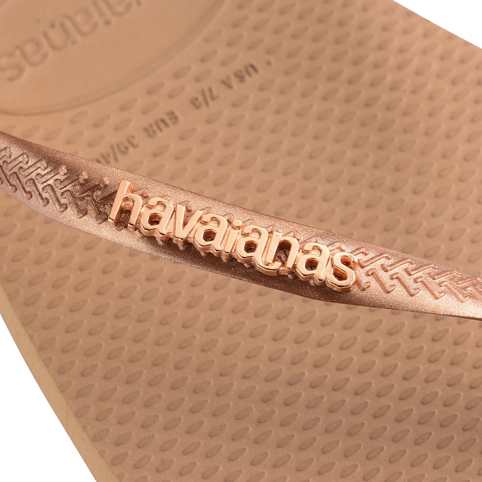 Havaianas chaussures havaianas slim square logo metallic rose gold rose gold 9141401_4