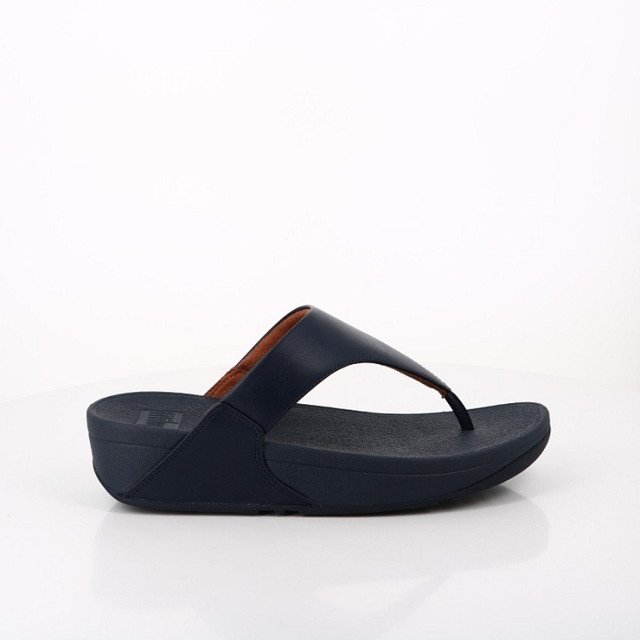 Fitflop chaussures fitflop lulu tongs en cuir deepest blue bleu