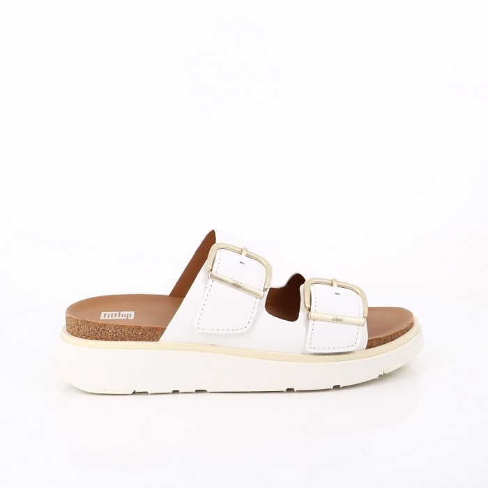 Fitflop chaussures fitflop gen ff buckle two bar leather urban white blanc