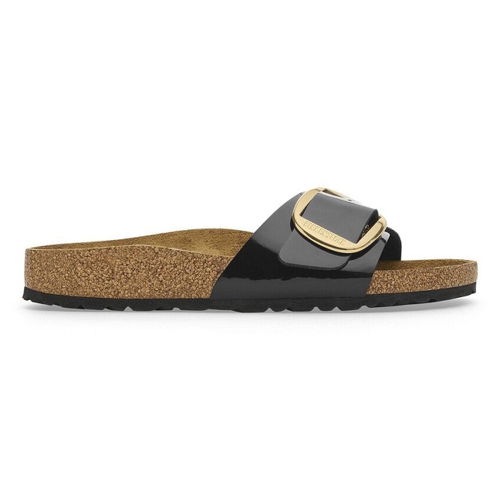 Birkenstock chaussures birkenstock madrid big buckle patent black gold 9147101_2