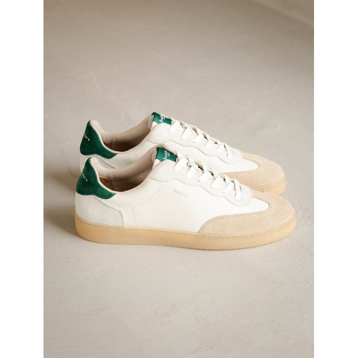 Bobbies chaussures bobbies bahia blanc casse vert imperial cuir blanc