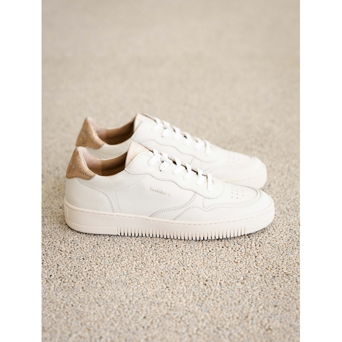 Bobbies chaussures bobbies scott blanc casse or sepia cuir blanc