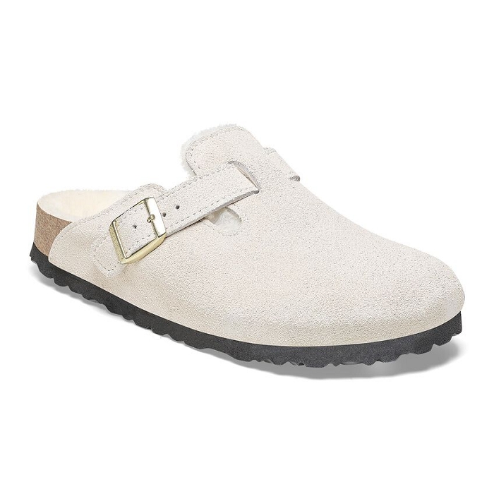 Birkenstock chaussures birkenstock boston shearling antique white 