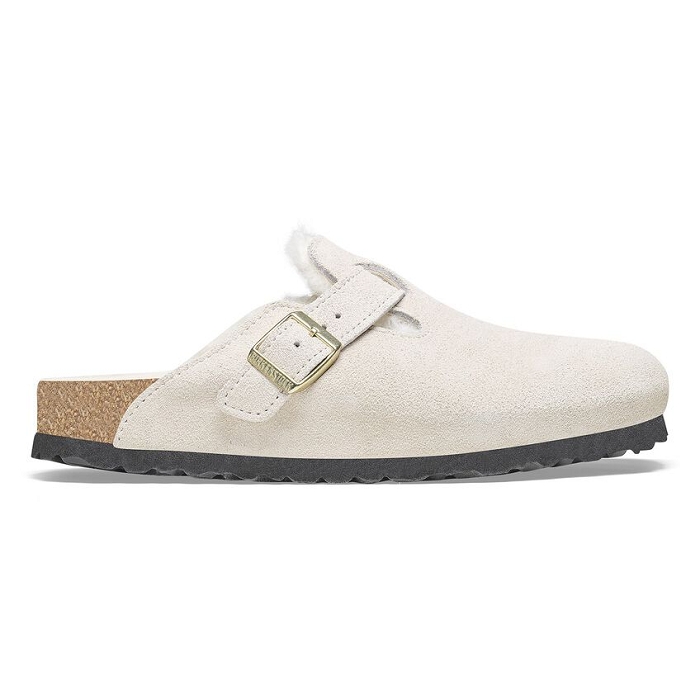 Birkenstock chaussures birkenstock boston shearling antique white 9151001_2