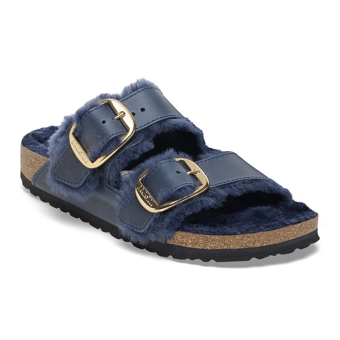 Birkenstock chaussures birkenstock arizona big buckle shearling midnight 