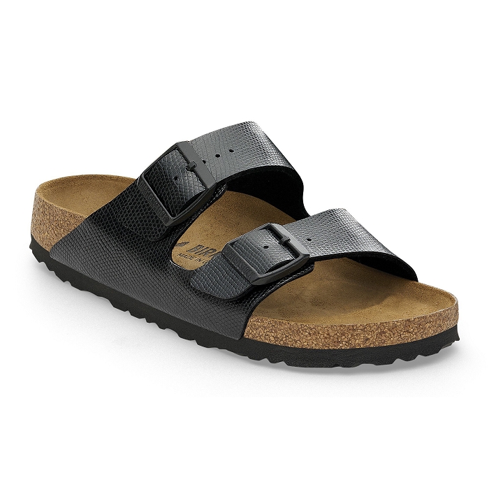 Birkenstock chaussures birkenstock arizona shiny lizard black 