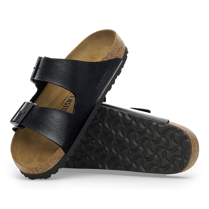 Birkenstock chaussures birkenstock arizona shiny lizard black 9156001_4