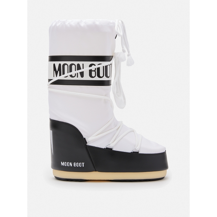 Moon boot chaussures moon boot icon nylon black white 