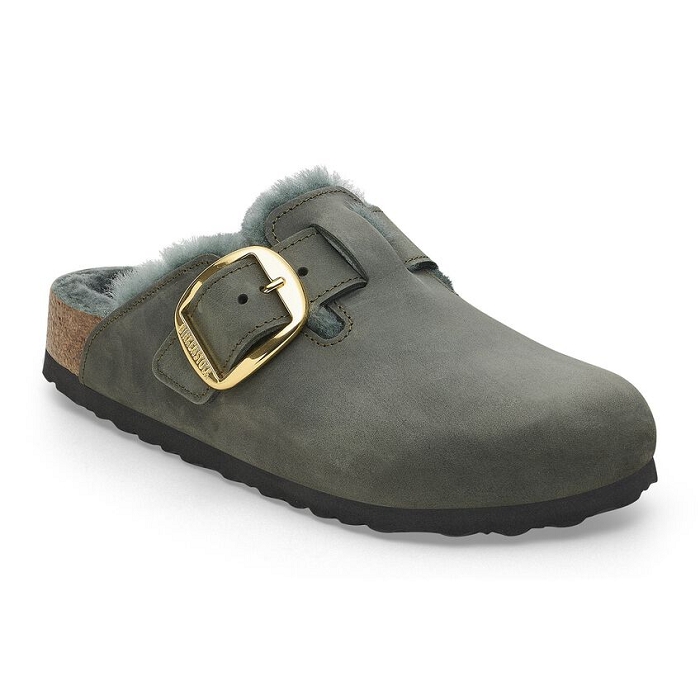 Birkenstock chaussures birkenstock boston big buckle shearling thyme 