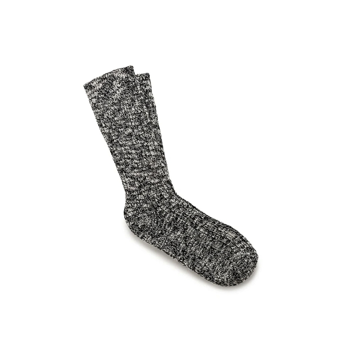 Birkenstock accessoires birkenstock chaussettes black gray cotton slub 