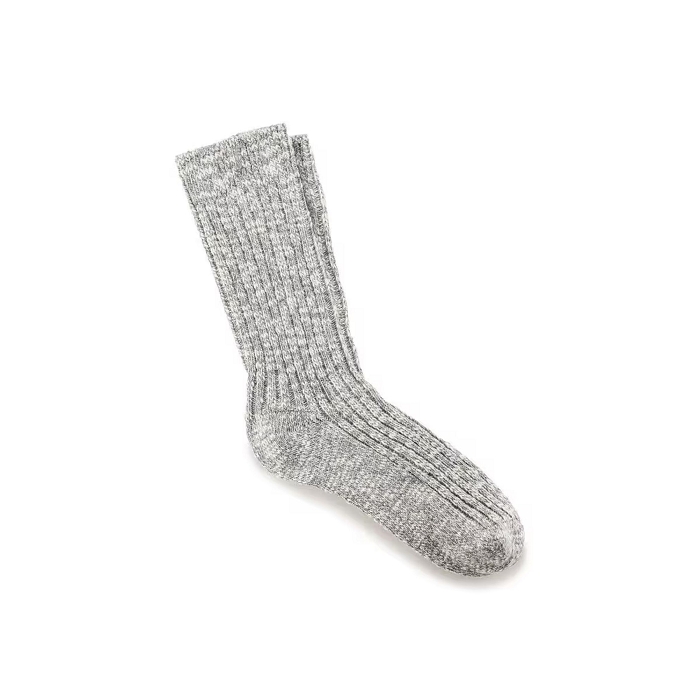 Birkenstock accessoires birkenstock chaussettes gray white cotton slub 