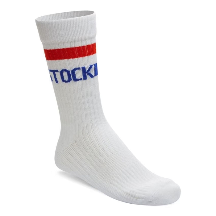 Birkenstock accessoires birkenstock chaussettes white cotton crew stripe 